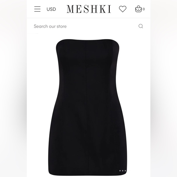 Meshki Dresses & Skirts - MESHKI MACI CREPE MINI DRESS BLACK EUC